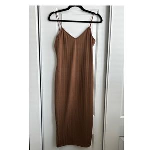 Tan Ribbed Dress